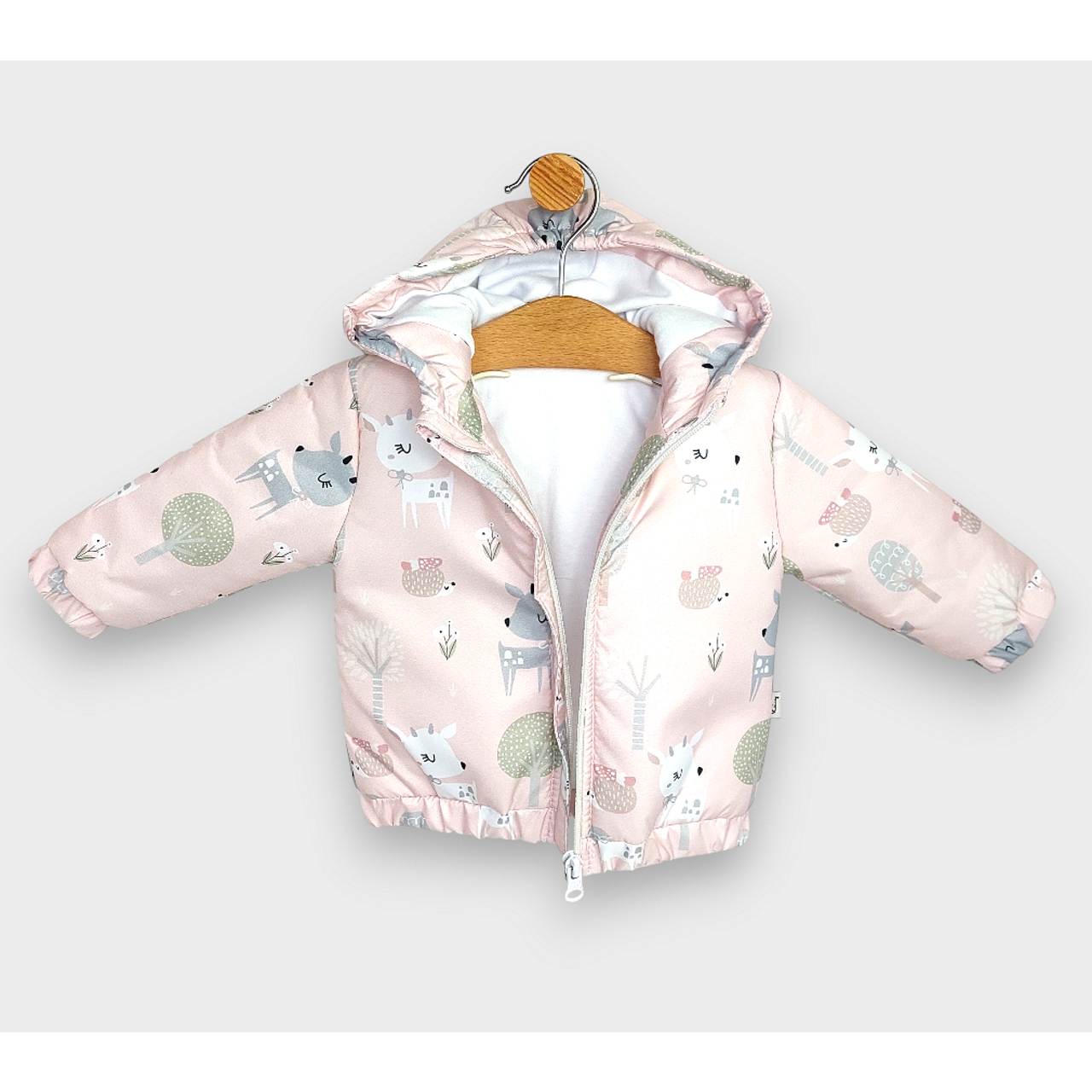Бебешко Ватирано Яке 62 92 См. Pink Deer Rainy