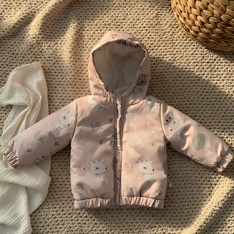 Бебешко Ватирано Яке 62 92 См. Pink Deer Rainy