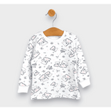 Pijamale ploioase pentru copii cu mâneci lungi 74 - 110 cm. Ursuleț de pluș roz