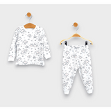 Pijamale ploioase pentru copii cu mâneci lungi 74 - 110 cm. Ursuleț de pluș roz