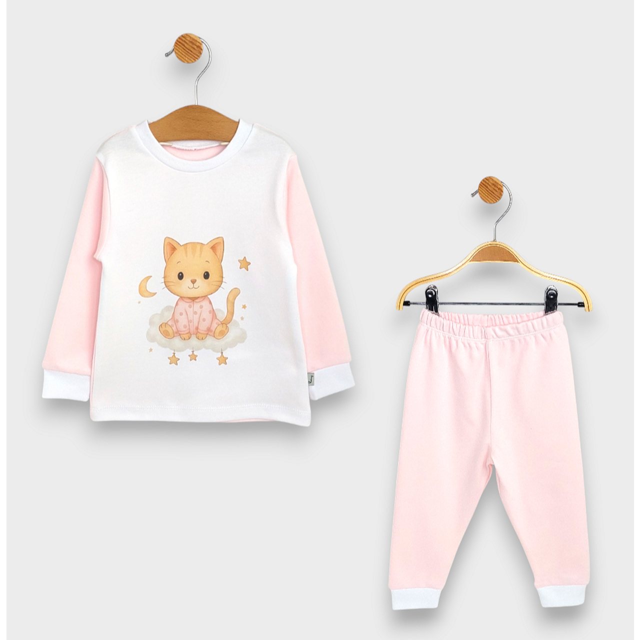 Детска Пижама С Дълъг Ръкав Cat 80 104 См. Розов Rainy