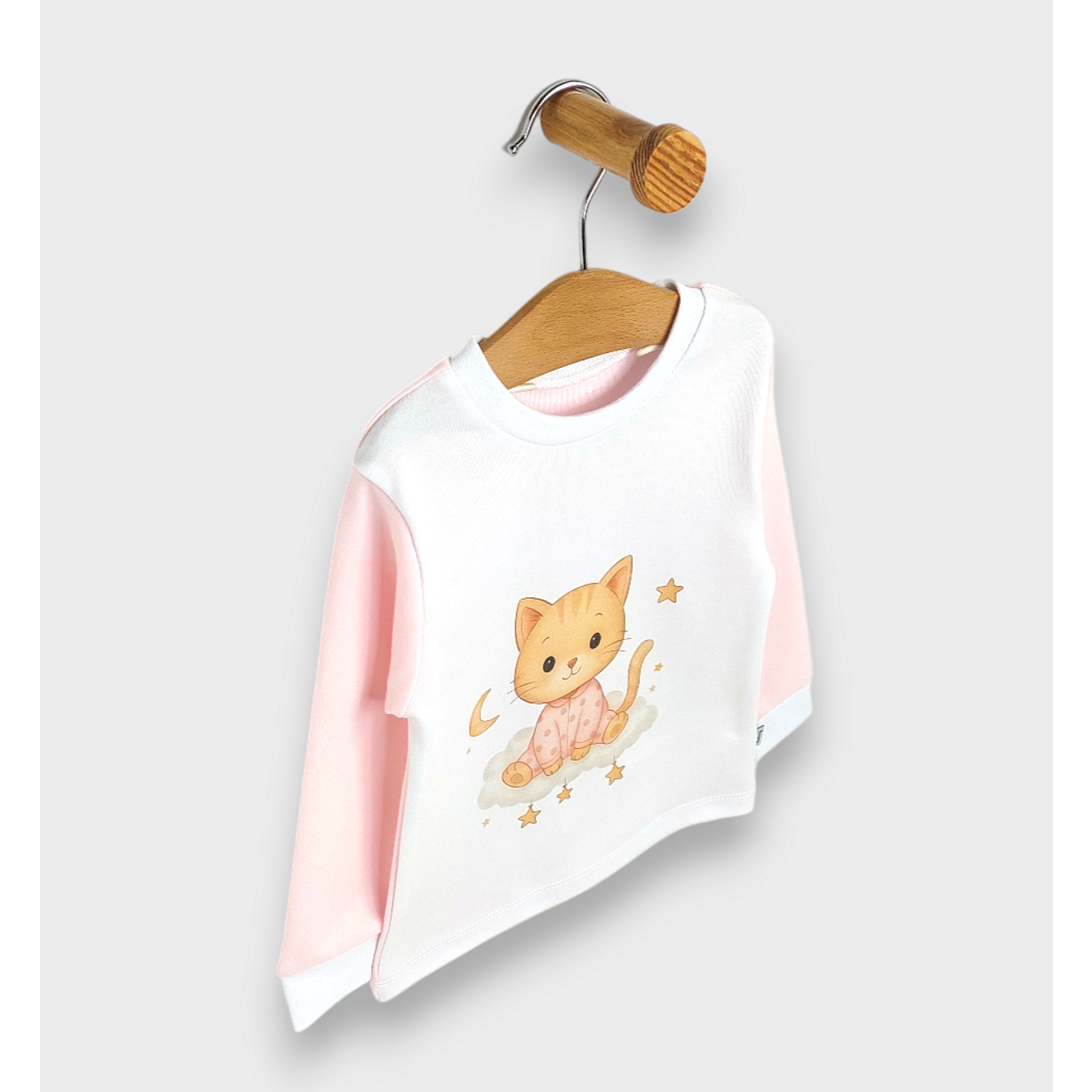 Детска Пижама С Дълъг Ръкав Cat 80 104 См. Розов Rainy