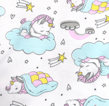 Pijamale ploioase pentru copii cu mâneci lungi, unicorn pe un nor, 74 - 110 cm.