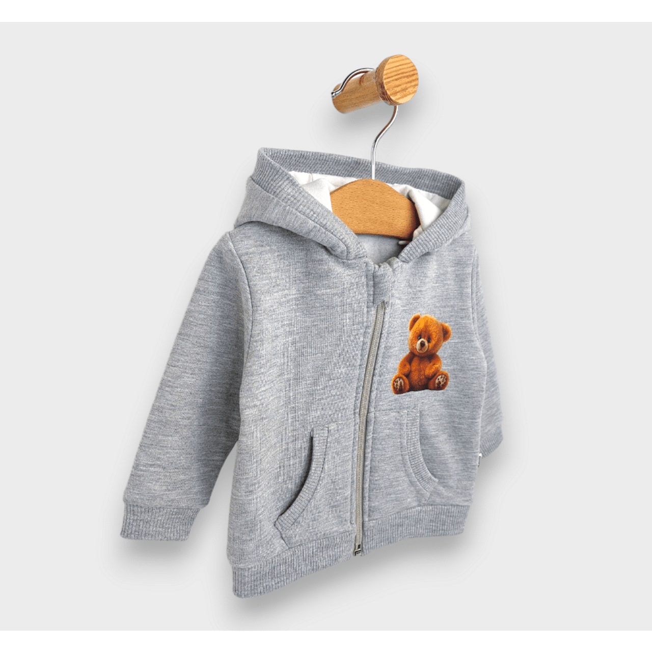 Hanorac pentru copii Rainy Bear Cute Bear 62-92 cm. gri