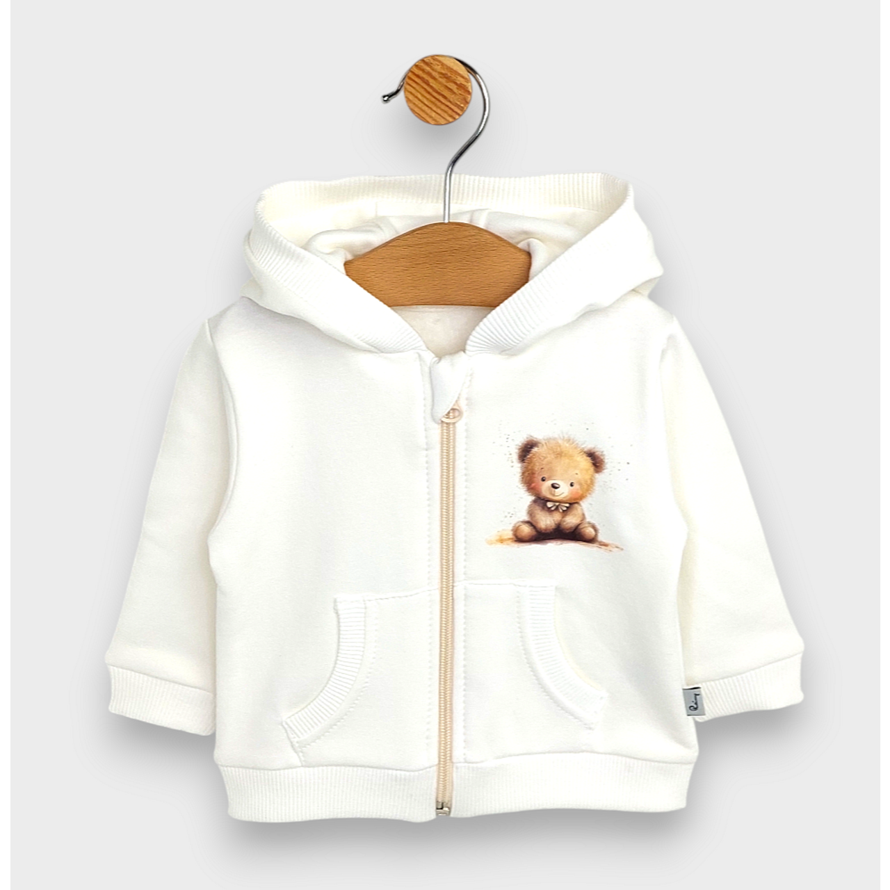 Детски Суитшърт Мече С Панделка 62 92 См. Екрю Rainy
