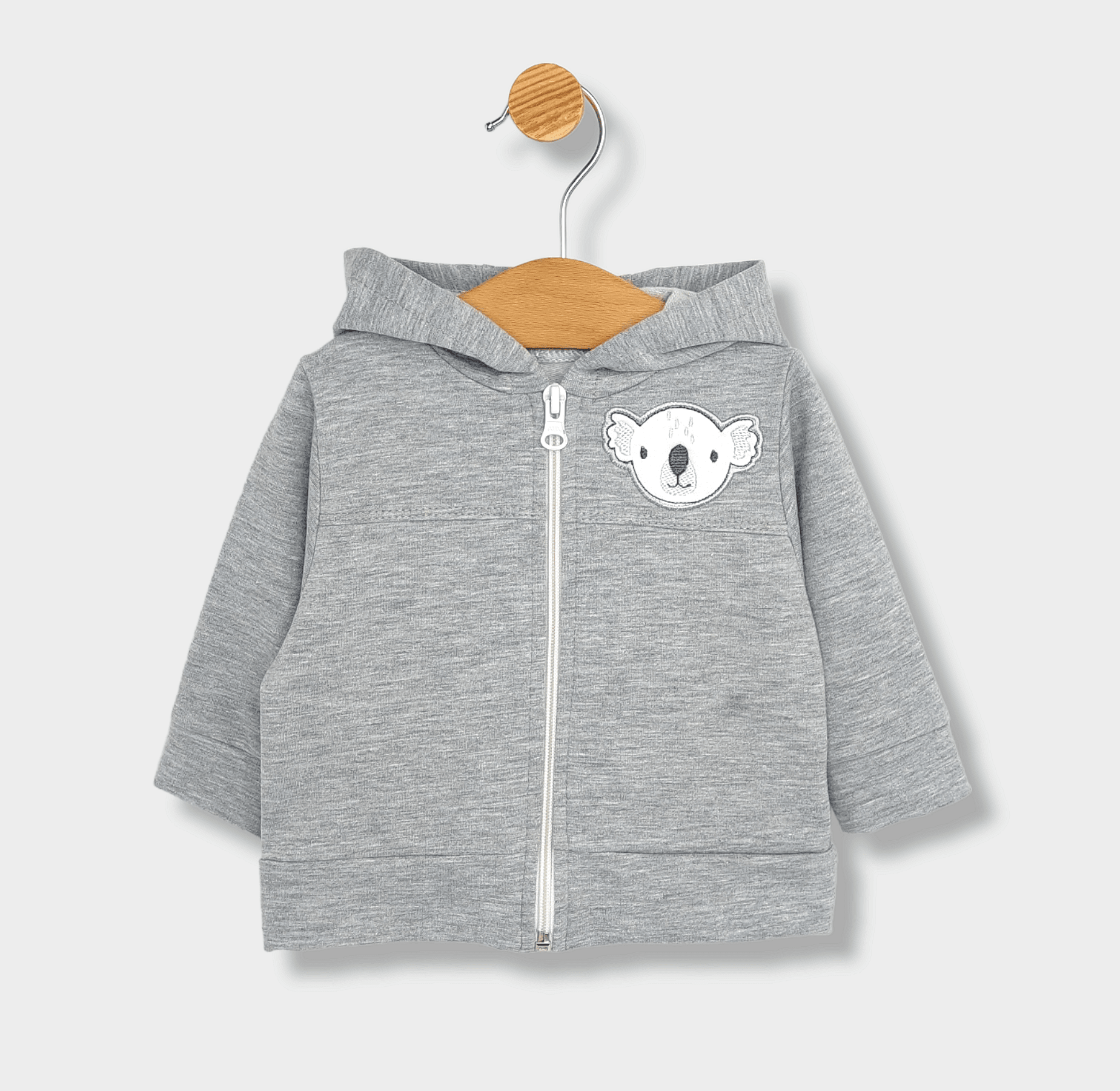 Hanorac Rainy pentru copii, model Koala, 62-86 cm, gri melanj