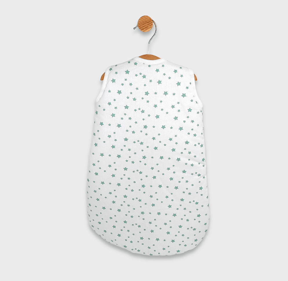 Sac de dormit Rainy Kids Classic cu fermoar, stele verzi