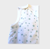 Sac de dormit Rainy Kids Classic cu fermoar, stele verzi