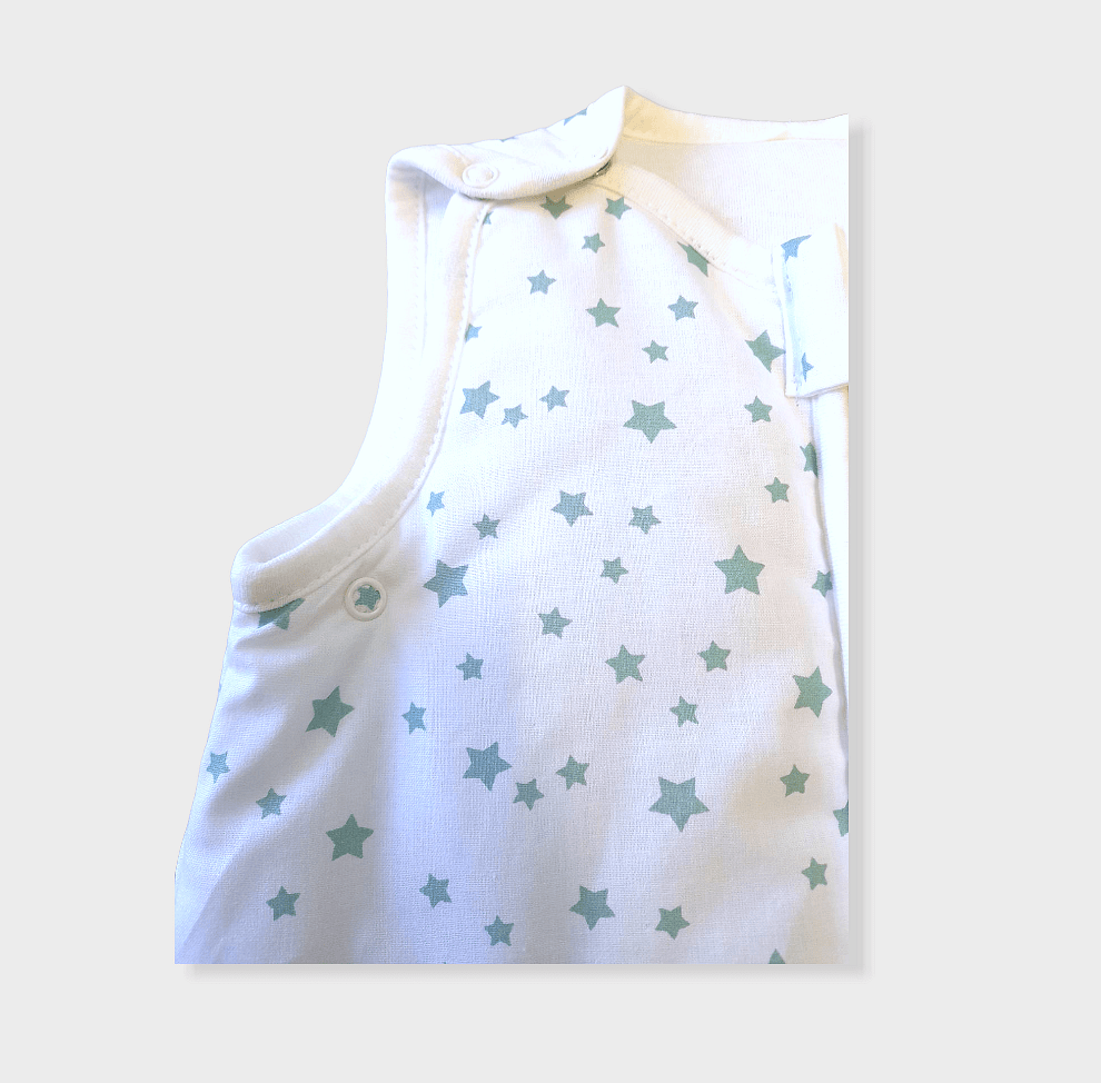 Sac de dormit Rainy Kids Classic cu fermoar, stele verzi