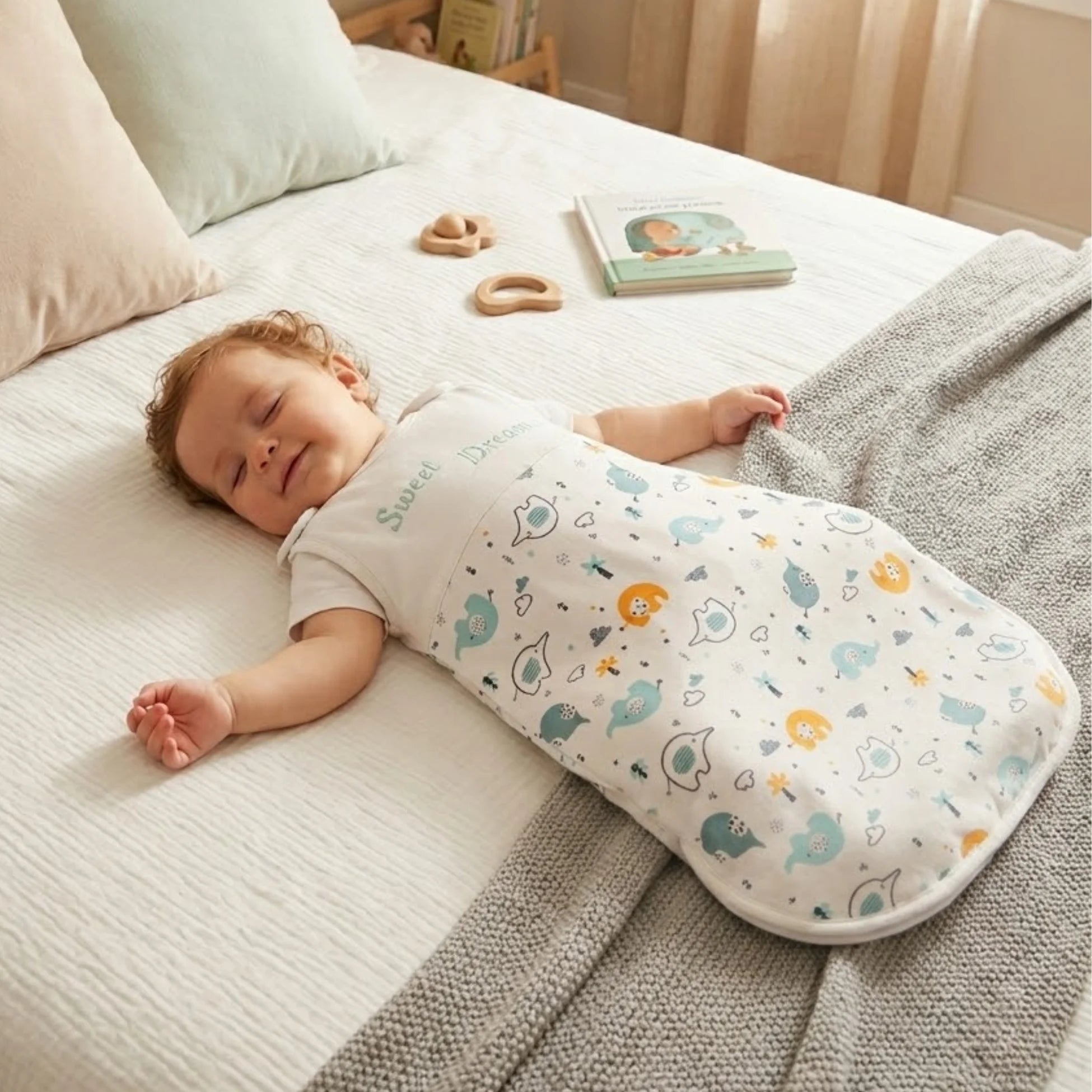 Детско Спално Чувалче Sweet Dreams Шарени Слончета Rainy
