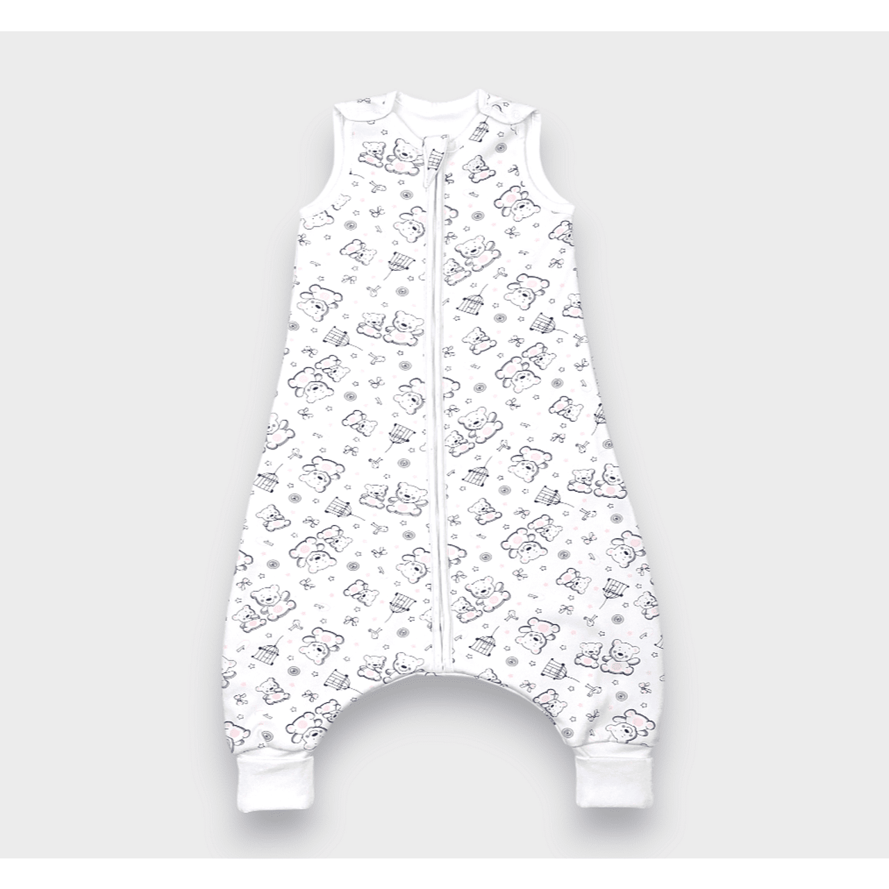 Pijama de ploaie cu ursuleț de pluș roz pentru picioare