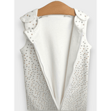 Pijama de ploaie cu picioare gri și stele bej