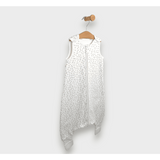 Pijama de ploaie cu picioare gri și stele bej