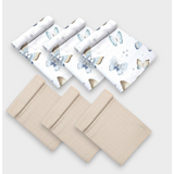 Комплект Бебешки Муселинови Кърпи 6бр. 30х30 См. Пеперуду Лате Rainy