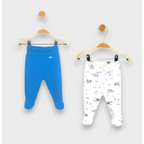 Set de 2 salopete Rainy cu curea inversată 56 - 68 cm. Tractoare / Cobalt