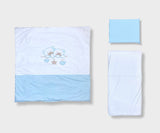 Set cărucior Rainy Summer 3 piese Star Bears Albastru