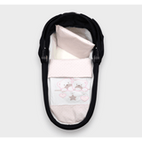 Set cărucior Rainy Summer 3 piese Star Bears roz