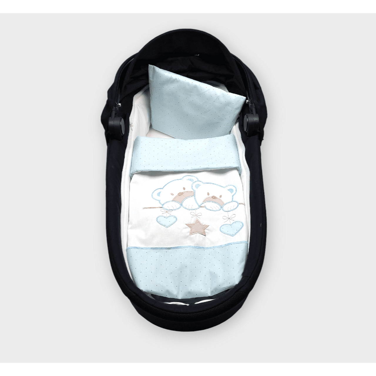 Rainy Летен Комплект За Количка 3 Части Звездни Мечета Синьо