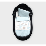 Set cărucior Rainy Summer 3 piese Star Bears Albastru