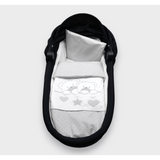 Set cărucior Rainy Summer 3 piese Star Bears Gri