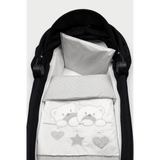 Set cărucior Rainy Summer 3 piese Star Bears Gri