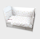 Обиколник За Бебешка Кошара 60х120 См. Розови Зебри И Слончета Rainy