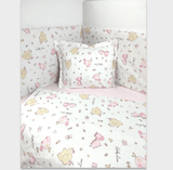 Обиколник За Бебешка Кошара 60х120 См. Розови Зебри И Слончета Rainy