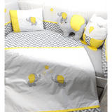 Protecție pentru pătuț Rainy Baby 60x120 cm. Elefant și Bufniță