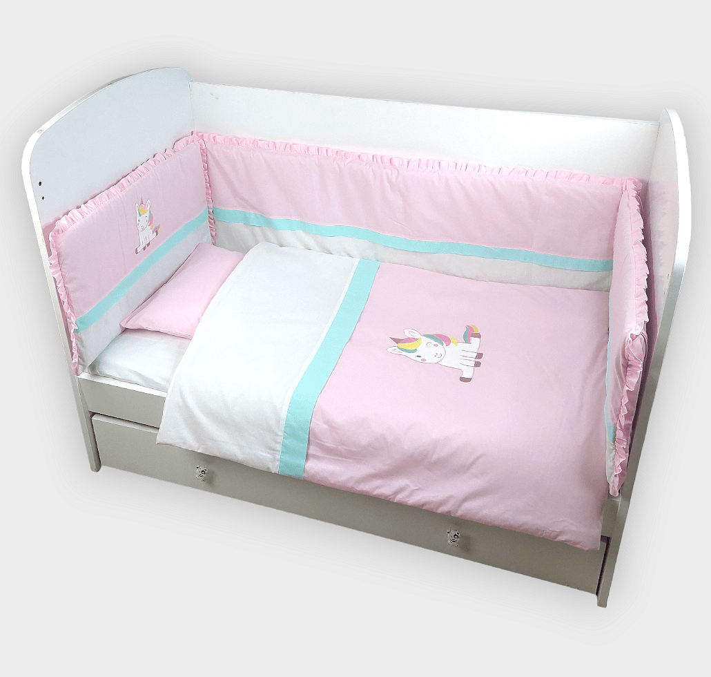 Rainy Обиколник За Бебешка Кошара 65Х110 См. Еднорог