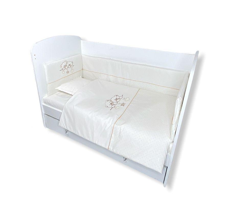 Rainy Обиколник За Бебешка Кошара 60Х120 См. Звездни Мечета Екрю