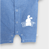 Salopetă premium pentru bebeluși, model Rainy, 56-80 cm, denim