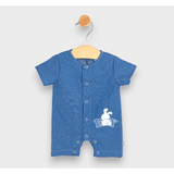 Salopetă premium pentru bebeluși, model Rainy, 56-80 cm, denim