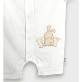 Premium Бебешки Ленен Гащеризон Boy 56 80см. Бял Rainy