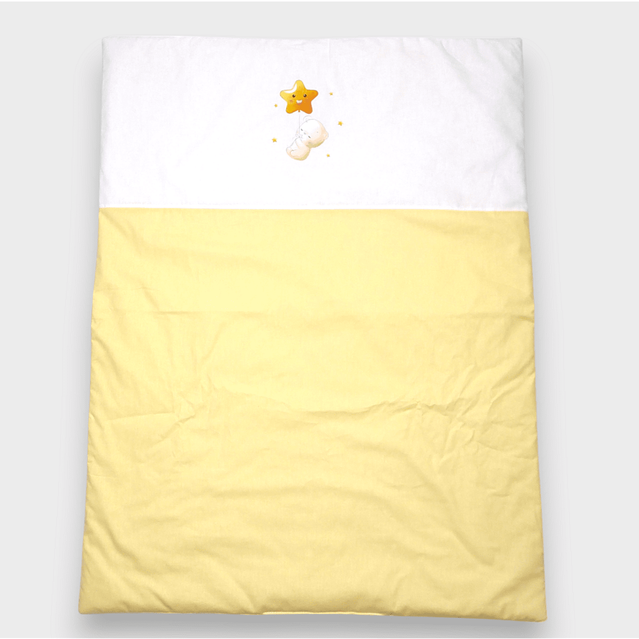 Rainy Спален Комплект За Количка 4 Части Мече Със Звезда Жълт