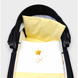 Rainy Спален Комплект За Количка 4 Части Мече Със Звезда Жълт