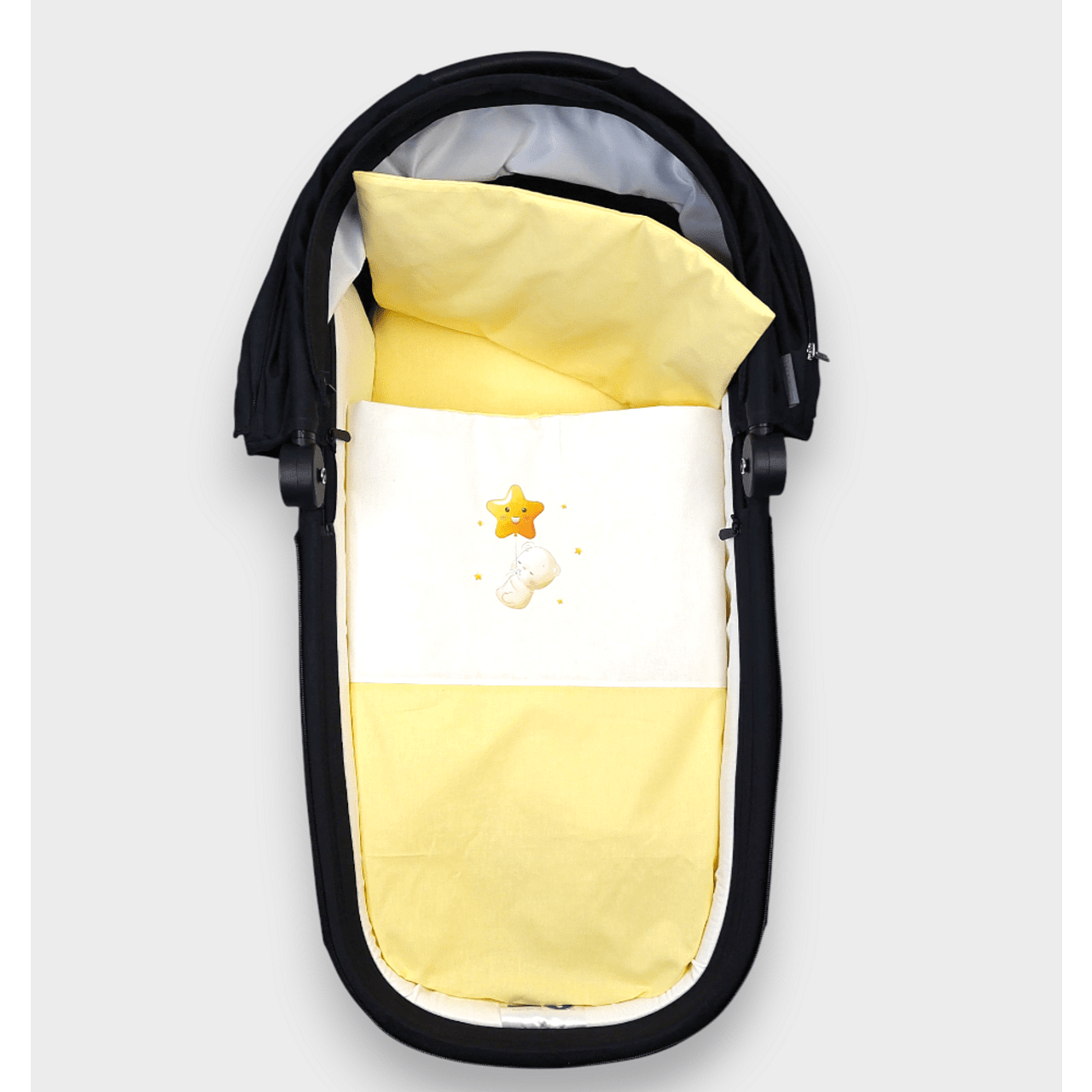 Rainy Спален Комплект За Количка 4 Части Мече Със Звезда Жълт