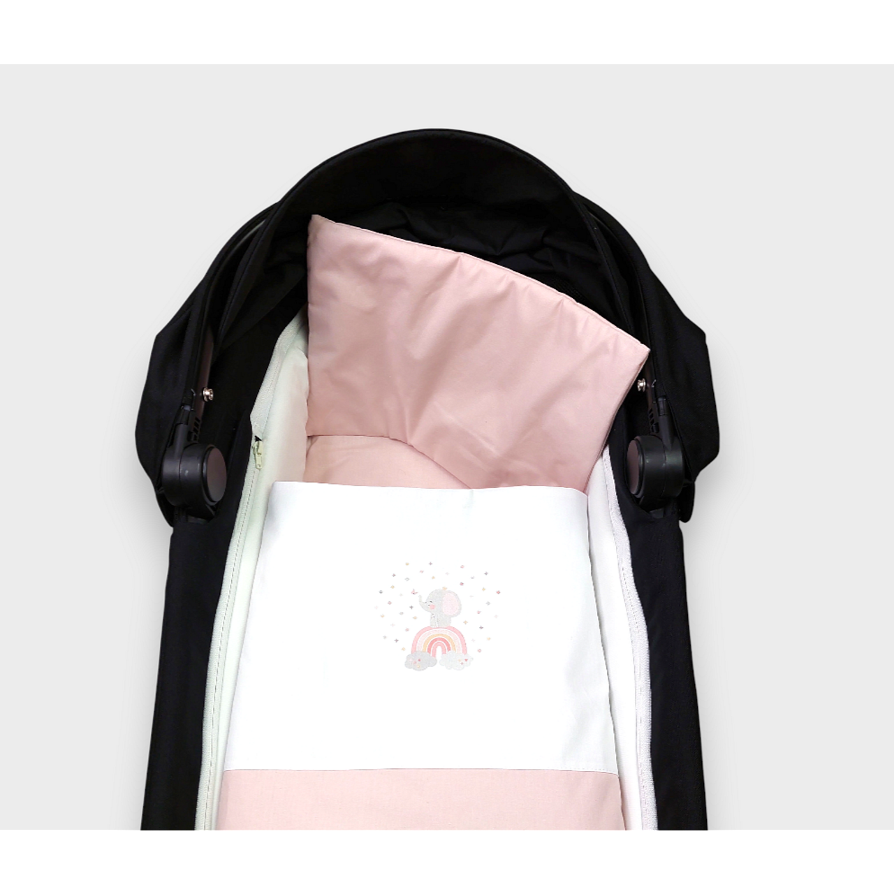 Спален Комплект За Количка 5 Части Basic Colourful Elephant Rainy