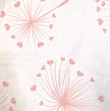 Set de lenjerie de pat pentru cărucior Rainy, 5 piese, model de păpădii roz de lux, vară