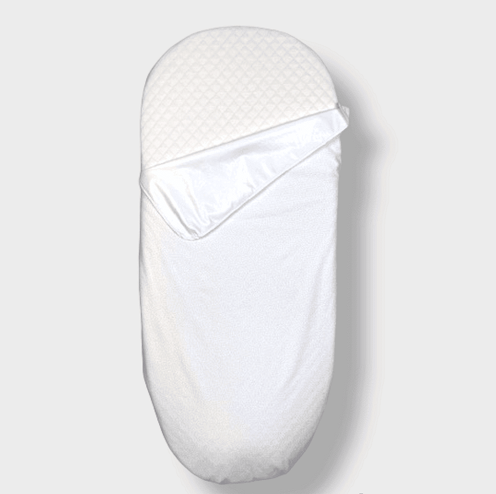 Set de lenjerie de pat pentru cărucior Rainy, 5 piese, cu stele de lux în mentă, vară