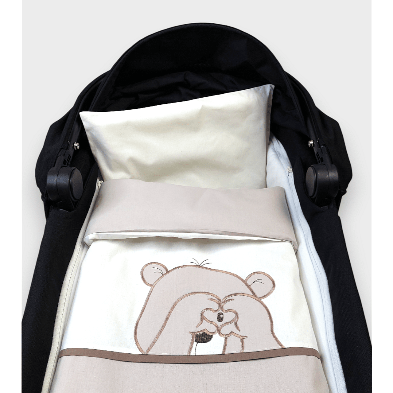 Спален Комплект За Количка 5 Части Лукс Love Bear Лято Rainy