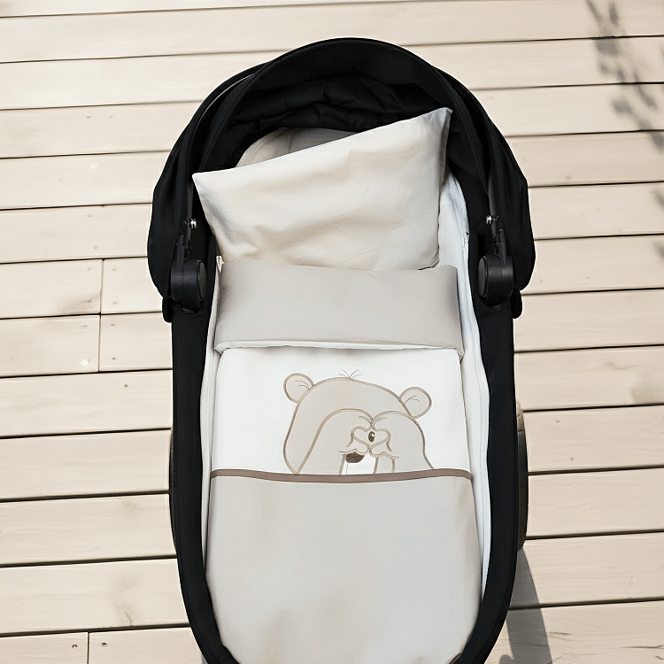 Спален Комплект За Количка 5 Части Лукс Love Bear Лято Rainy