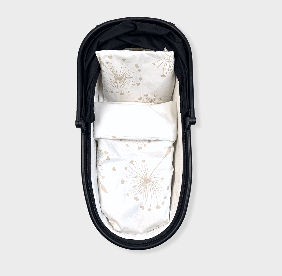 Rainy Спален Комплект За Количка 5 Части Лукс Бежови Глухарчета Лято