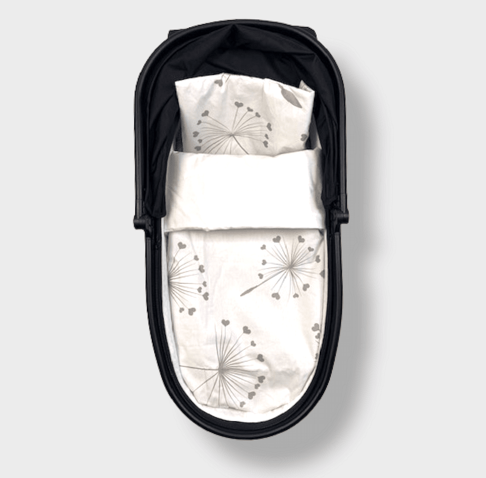 Rainy Спален Комплект За Количка 5 Части Лукс Кафяви Глухарчета Лято