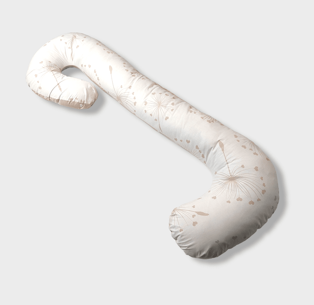 Rainy Възглавница За Бременни И Кърмене "С" Форма Бежови Глухарчета