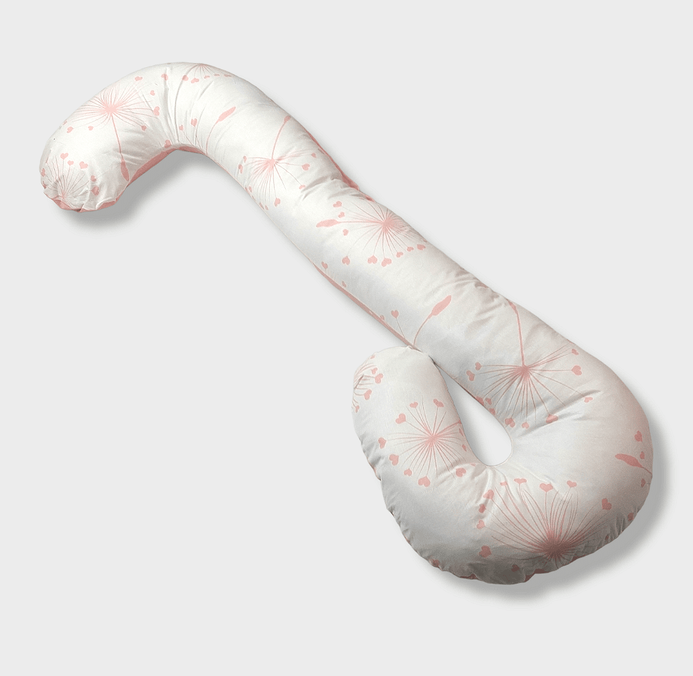 Rainy Възглавница За Бременни И Кърмене "С" Форма Розови Глухарчета