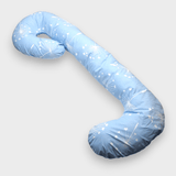 Pernă de maternitate și alăptare Rainy în formă de „C” păpădii albastre