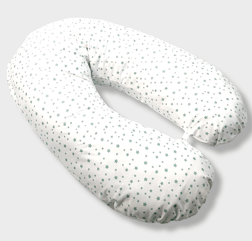 Rainy Възглавница За Бременни И Кърмене Basic Мента Звезди