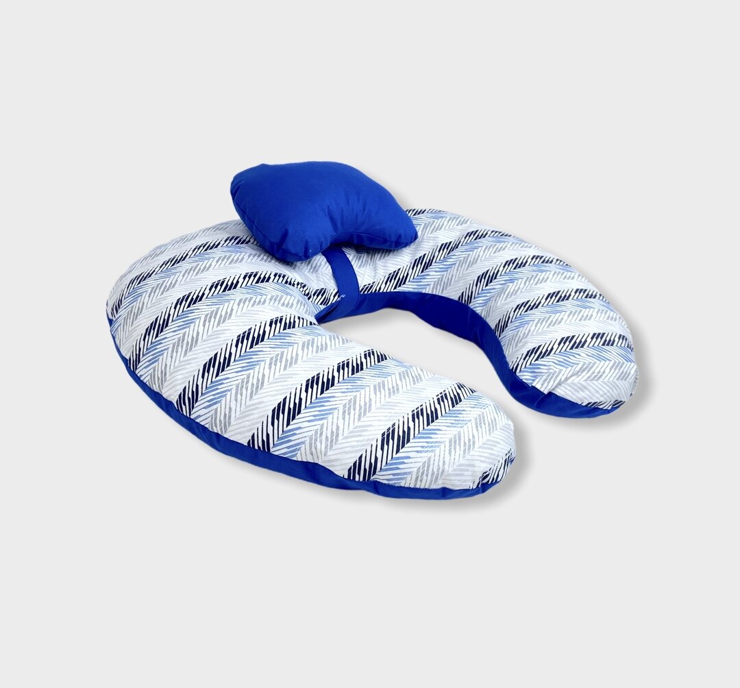 Rainy Възглавница За Кърмене С Подвижна Възглавничка Синьо Райе