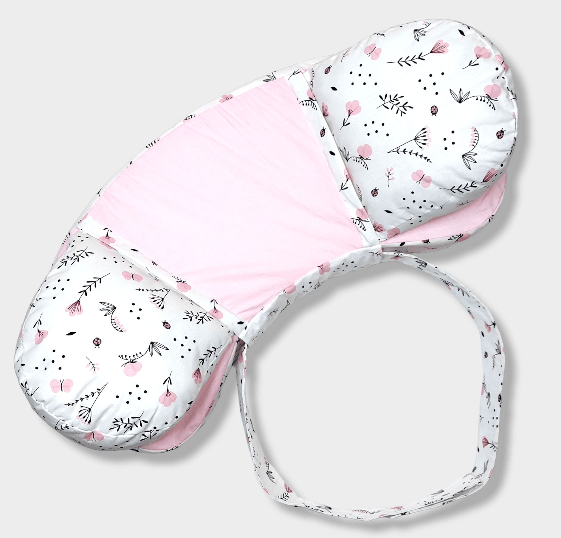 Rainy Възглавница За Кърмене С Подвижни Възглавнички Розови Цветя