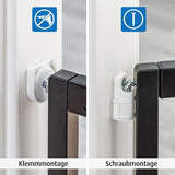 Универсална Преграда За Врата Стълби С Натиск 46131 Черна New023733 Reer